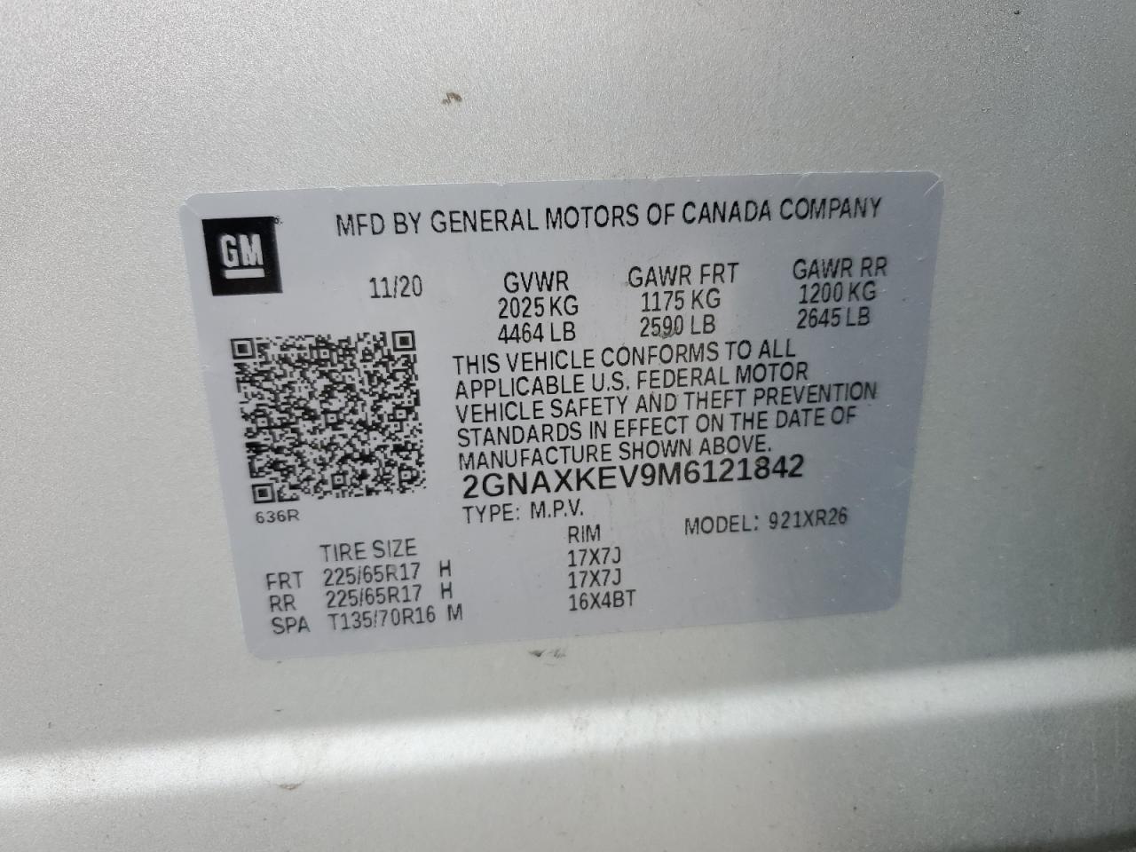 2021 CHEVROLET EQUINOX