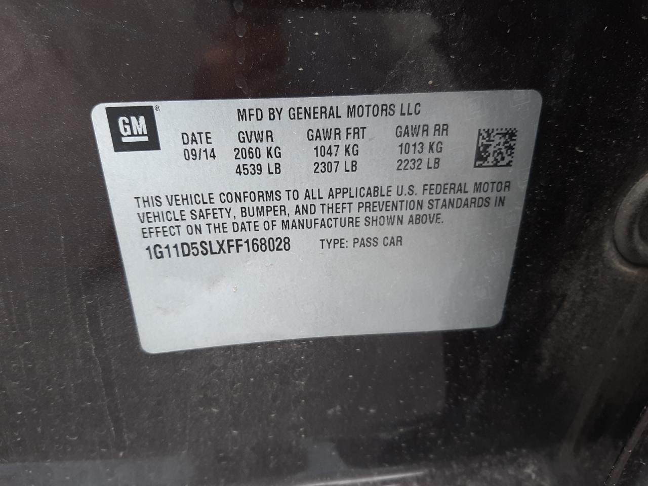 2015 CHEVROLET MALIBU
