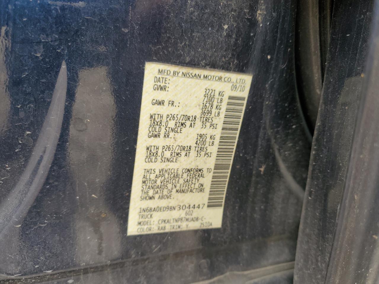 2011 NISSAN Titan