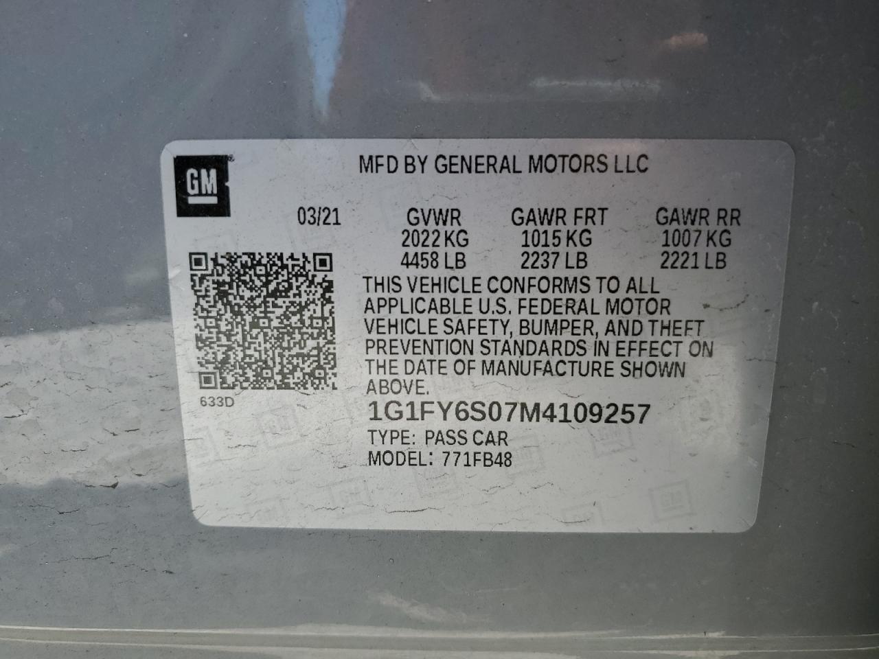 2021 CHEVROLET Bolt EV