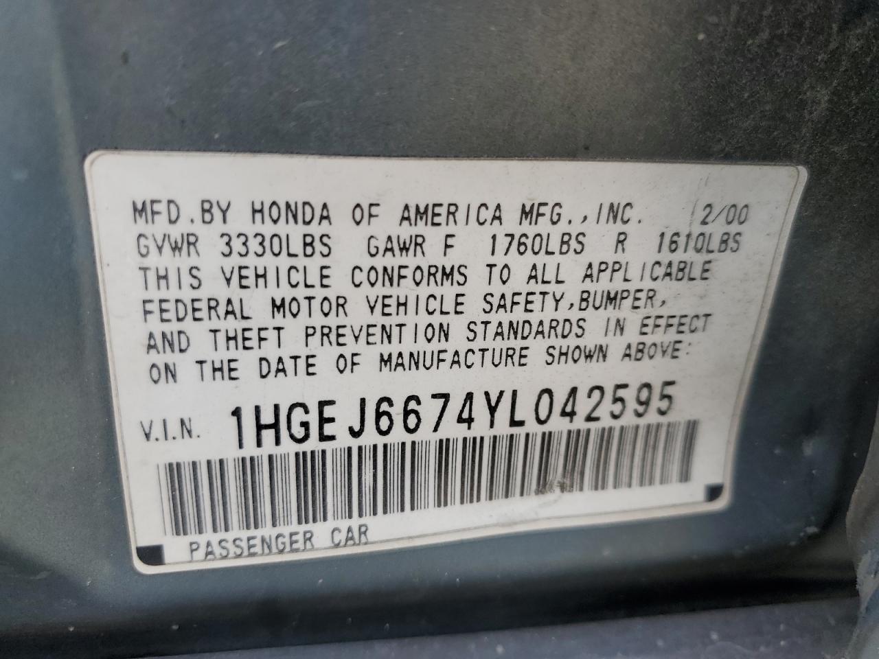2000 HONDA CIVIC