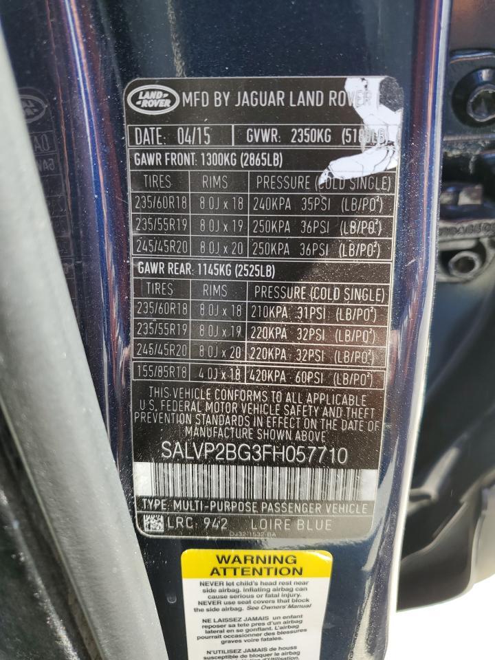 2015 LAND ROVER RANGE ROVER EVOQUE