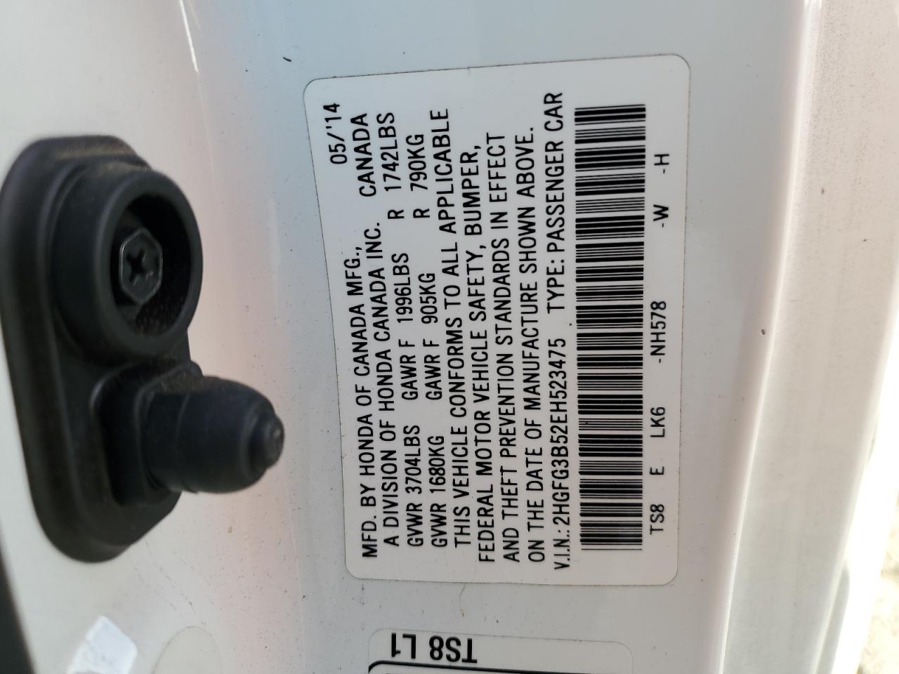 2014 HONDA CIVIC