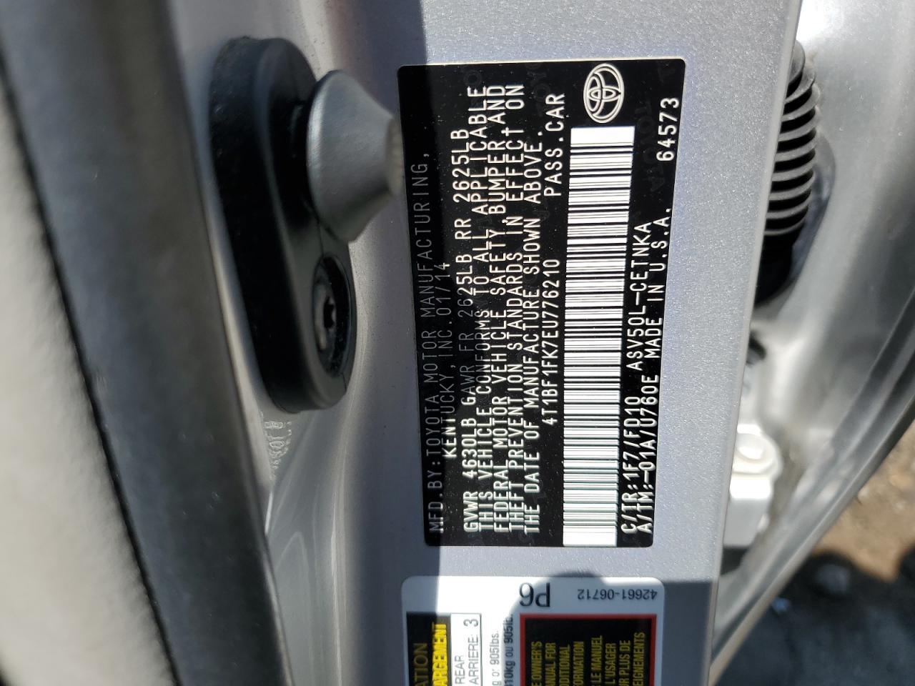 2014 TOYOTA CAMRY