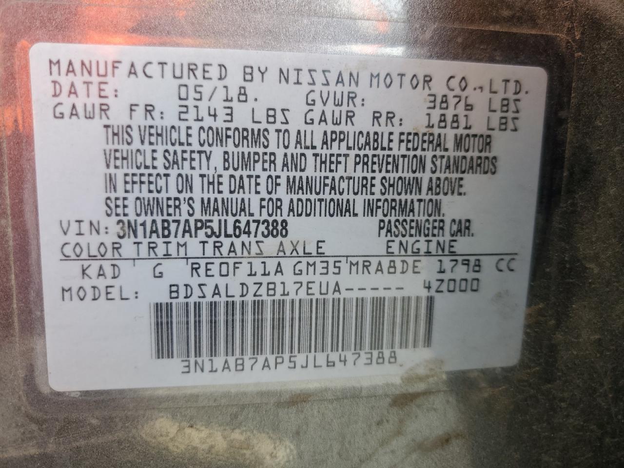 2018 NISSAN SENTRA