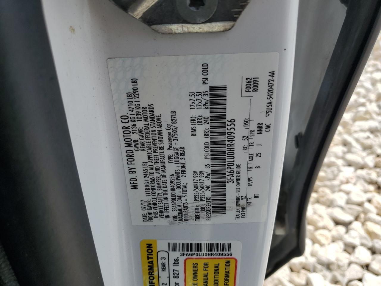 2017 FORD FUSION