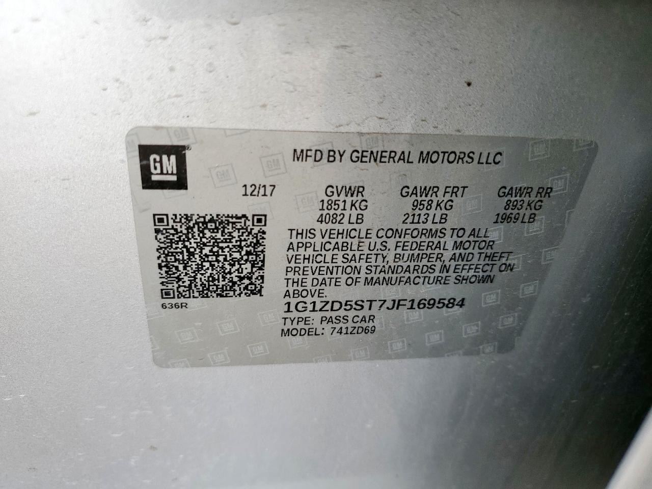 2018 CHEVROLET MALIBU
