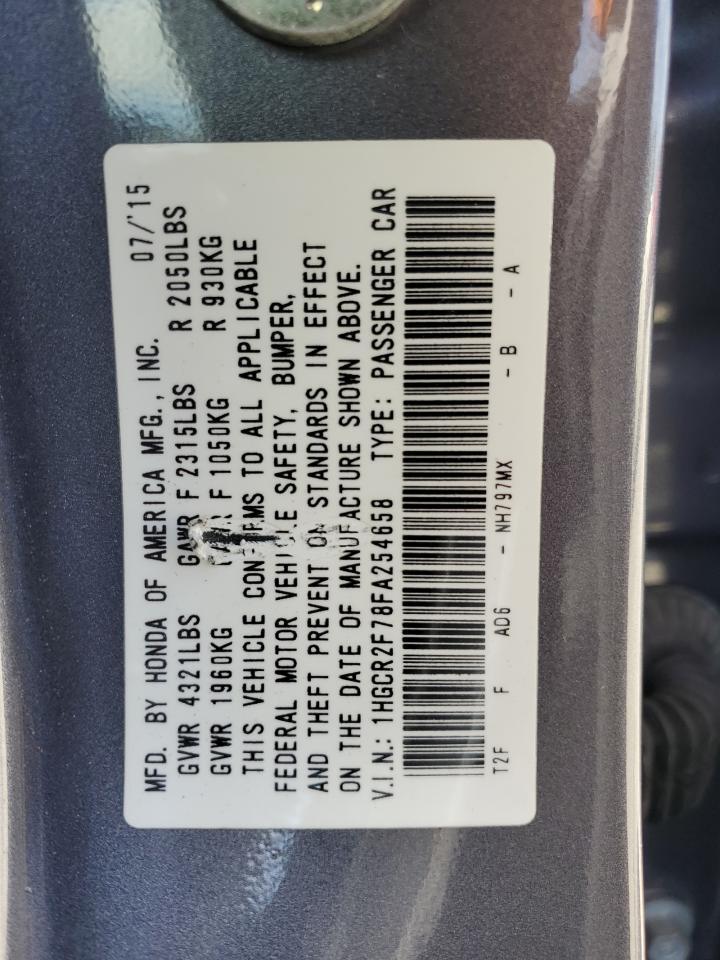 2015 HONDA ACCORD
