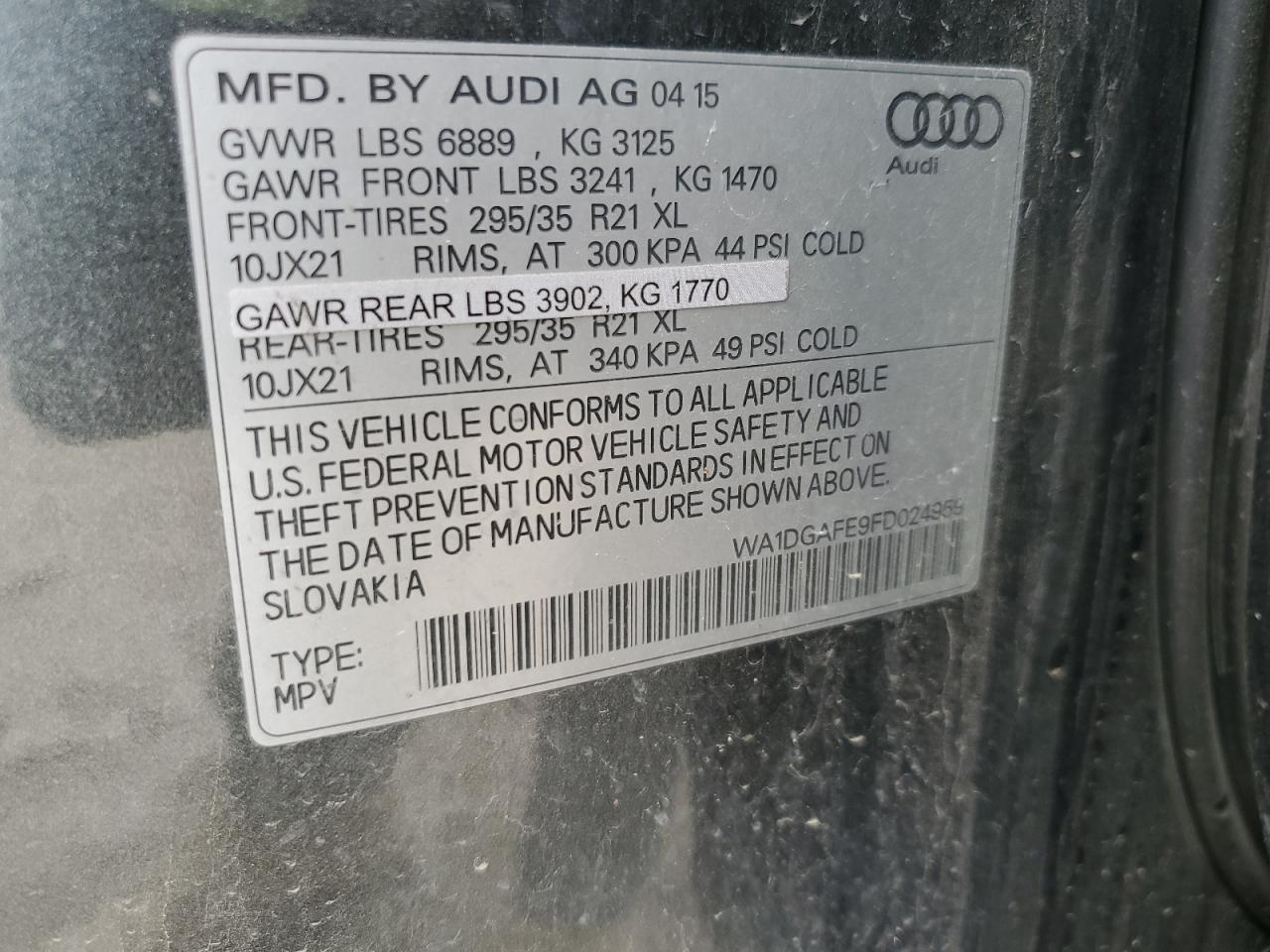 2015 AUDI Q7