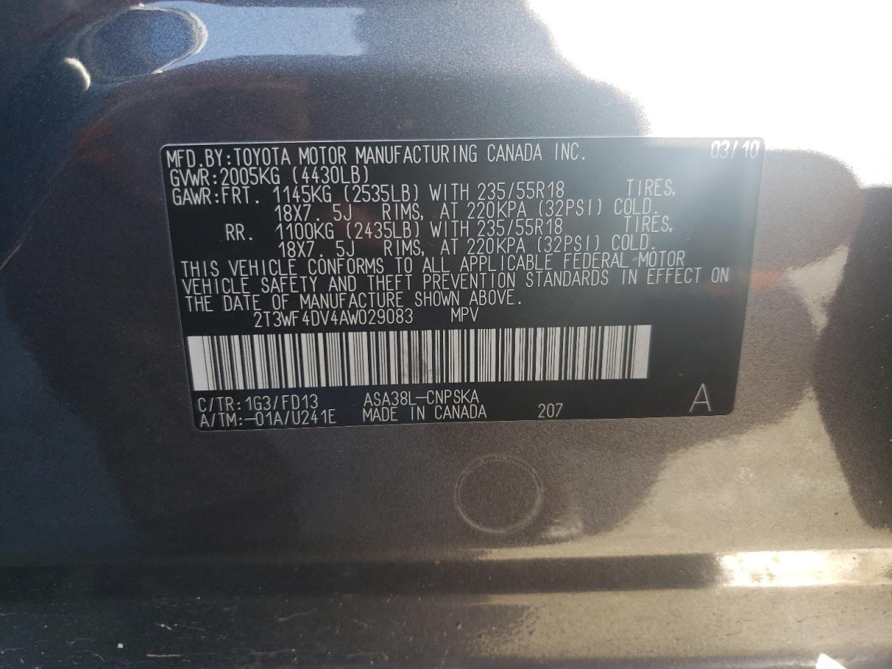 2010 TOYOTA RAV4