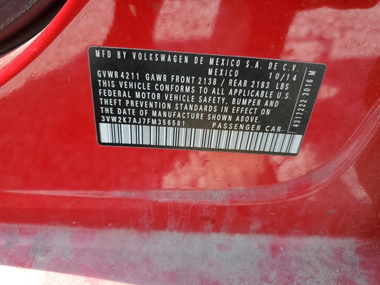 2015 VOLKSWAGEN JETTA