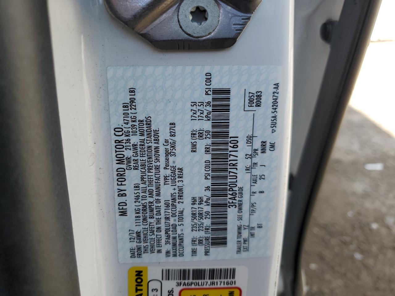 2018 FORD FUSION