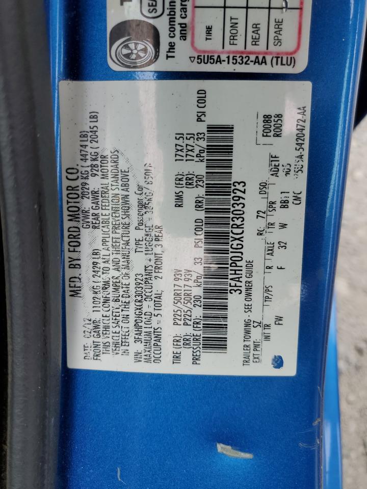 2012 FORD FUSION