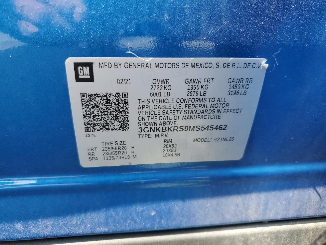 2021 CHEVROLET BLAZER