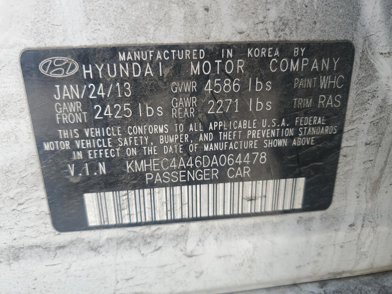 2013 HYUNDAI SONATA