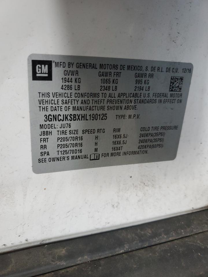 2017 CHEVROLET TRAX