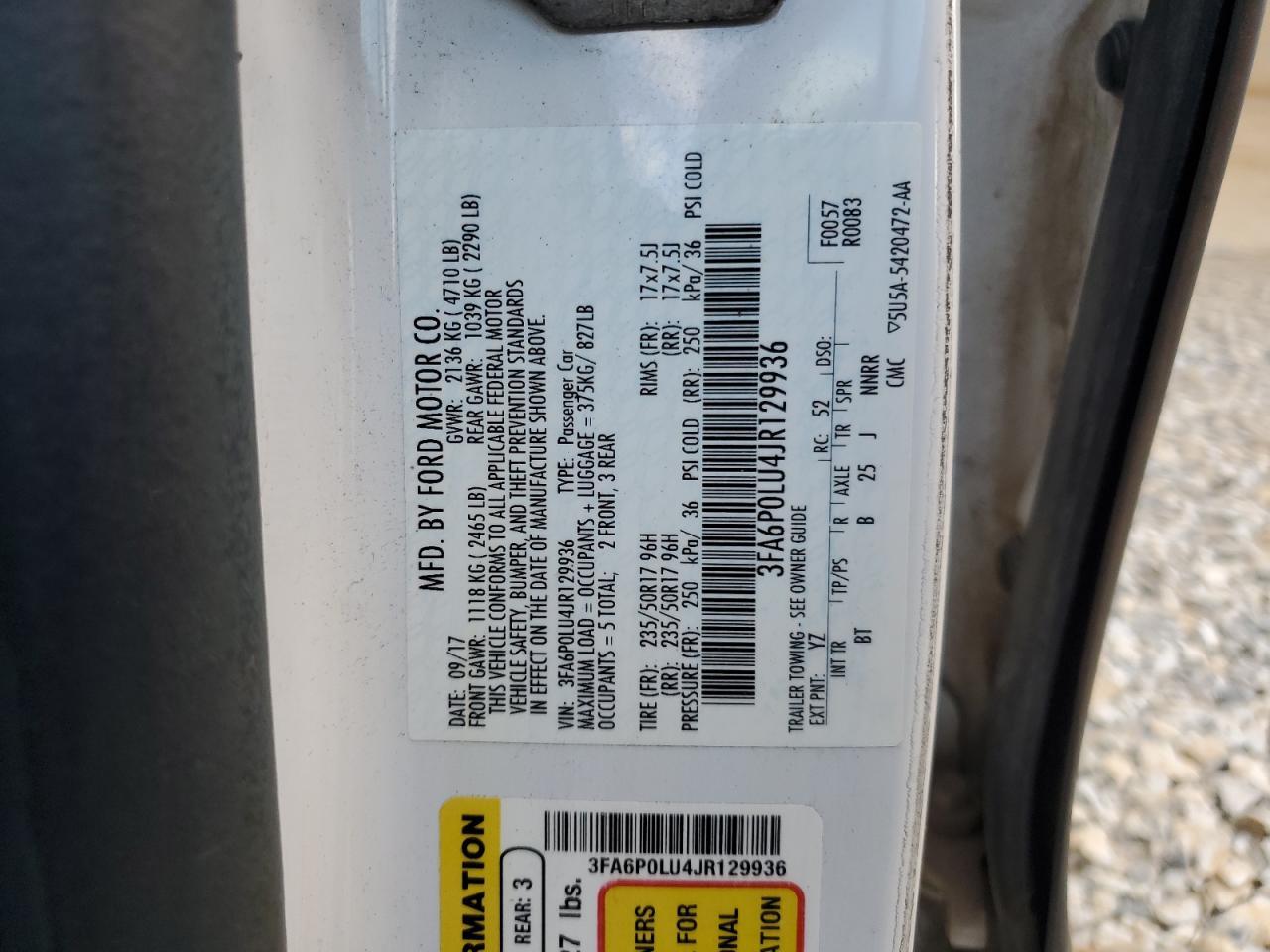 2018 FORD FUSION