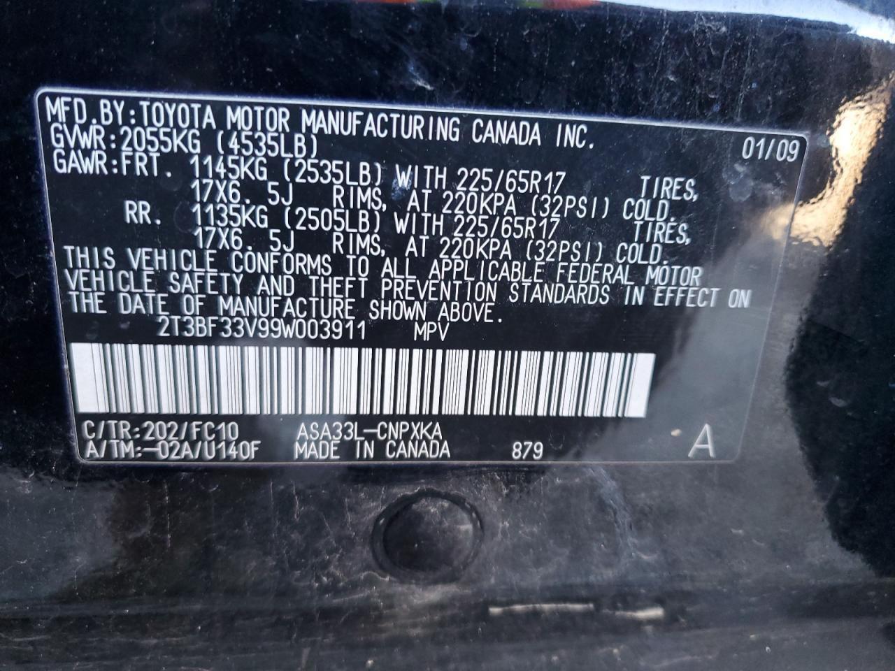 2009 TOYOTA RAV4