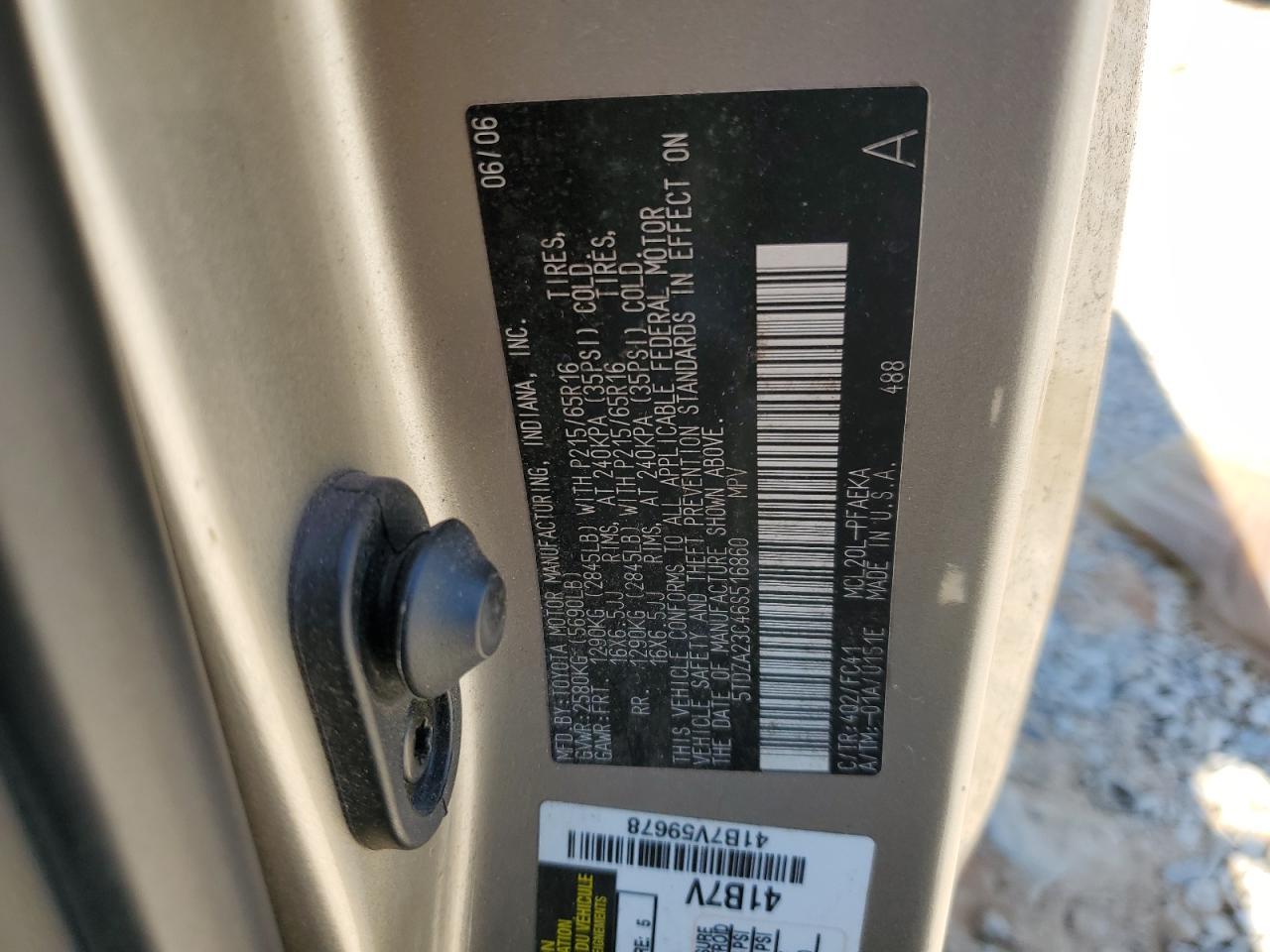 2006 TOYOTA SIENNA