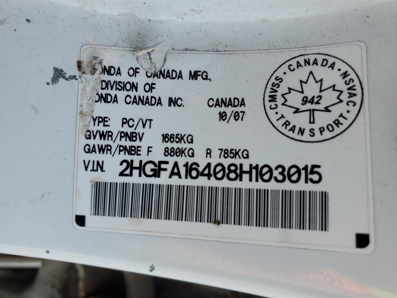 2008 HONDA CIVIC