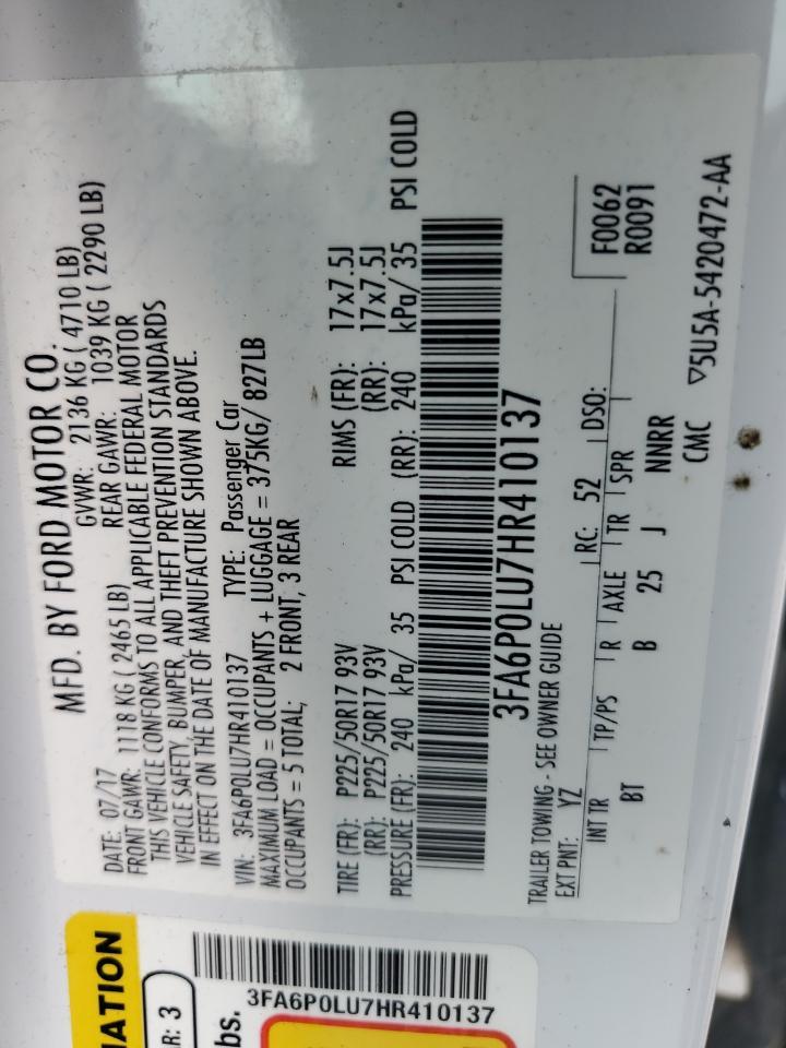 2017 FORD FUSION