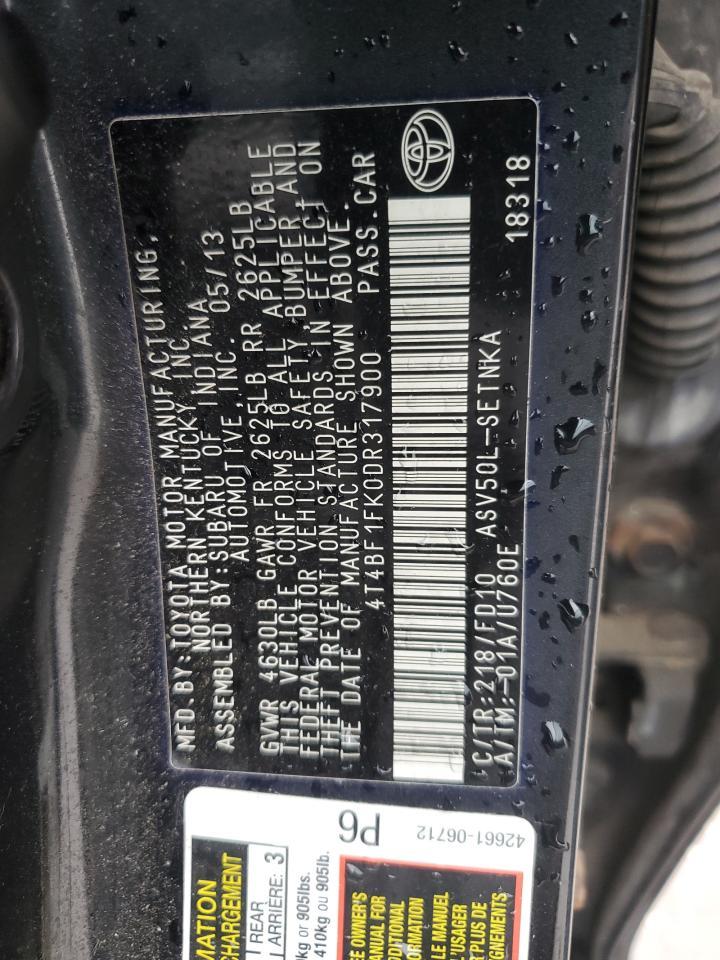 2013 TOYOTA CAMRY