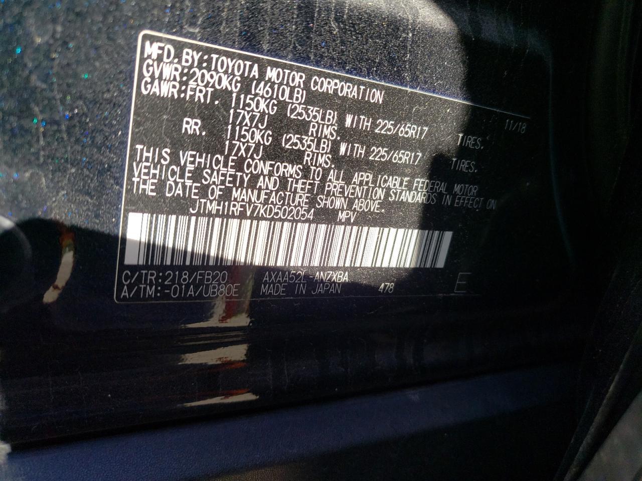 2019 TOYOTA RAV4