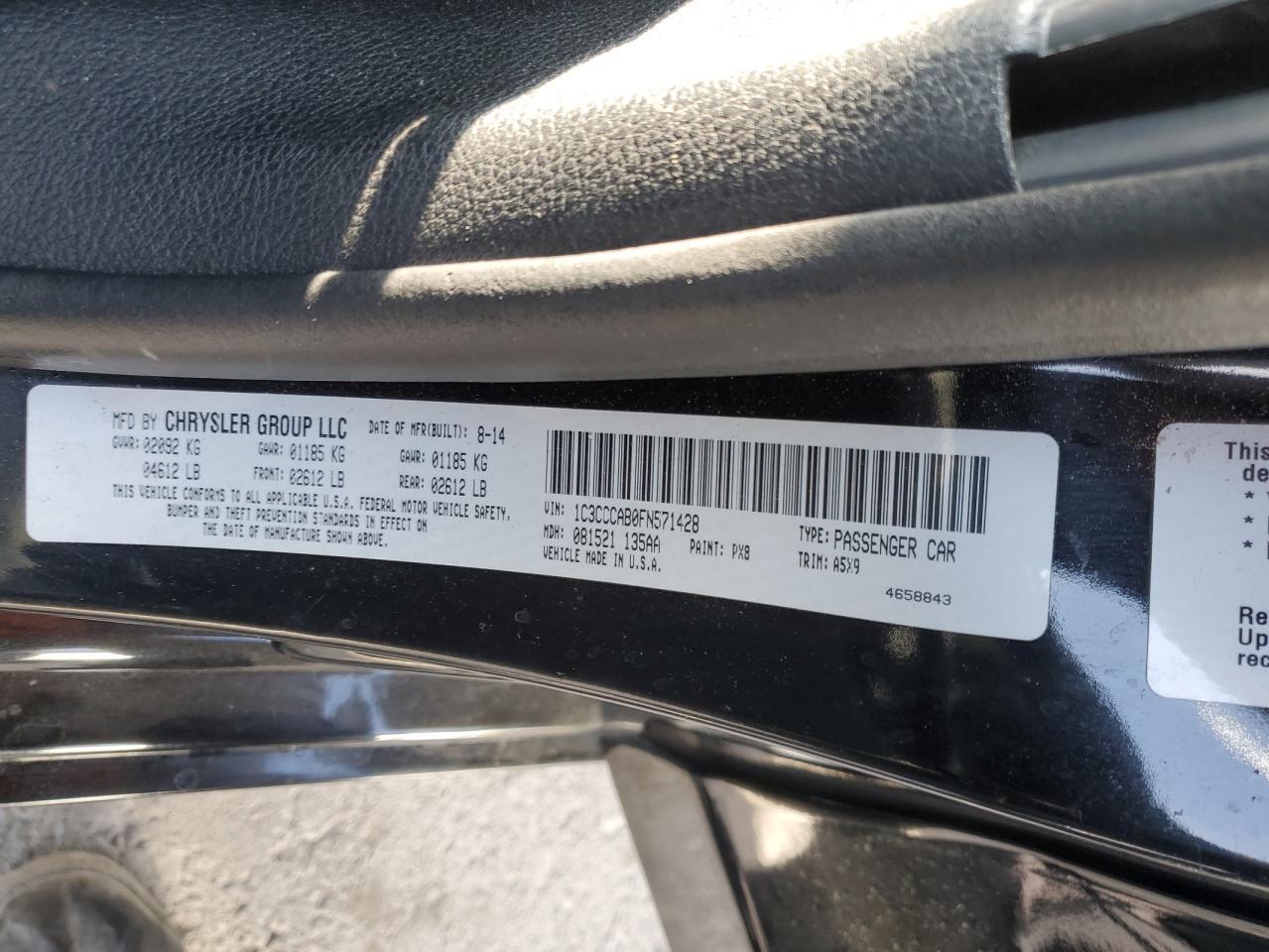 2015 CHRYSLER 200