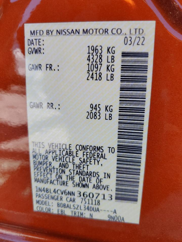 2022 NISSAN ALTIMA