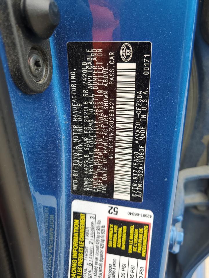 2019 TOYOTA CAMRY