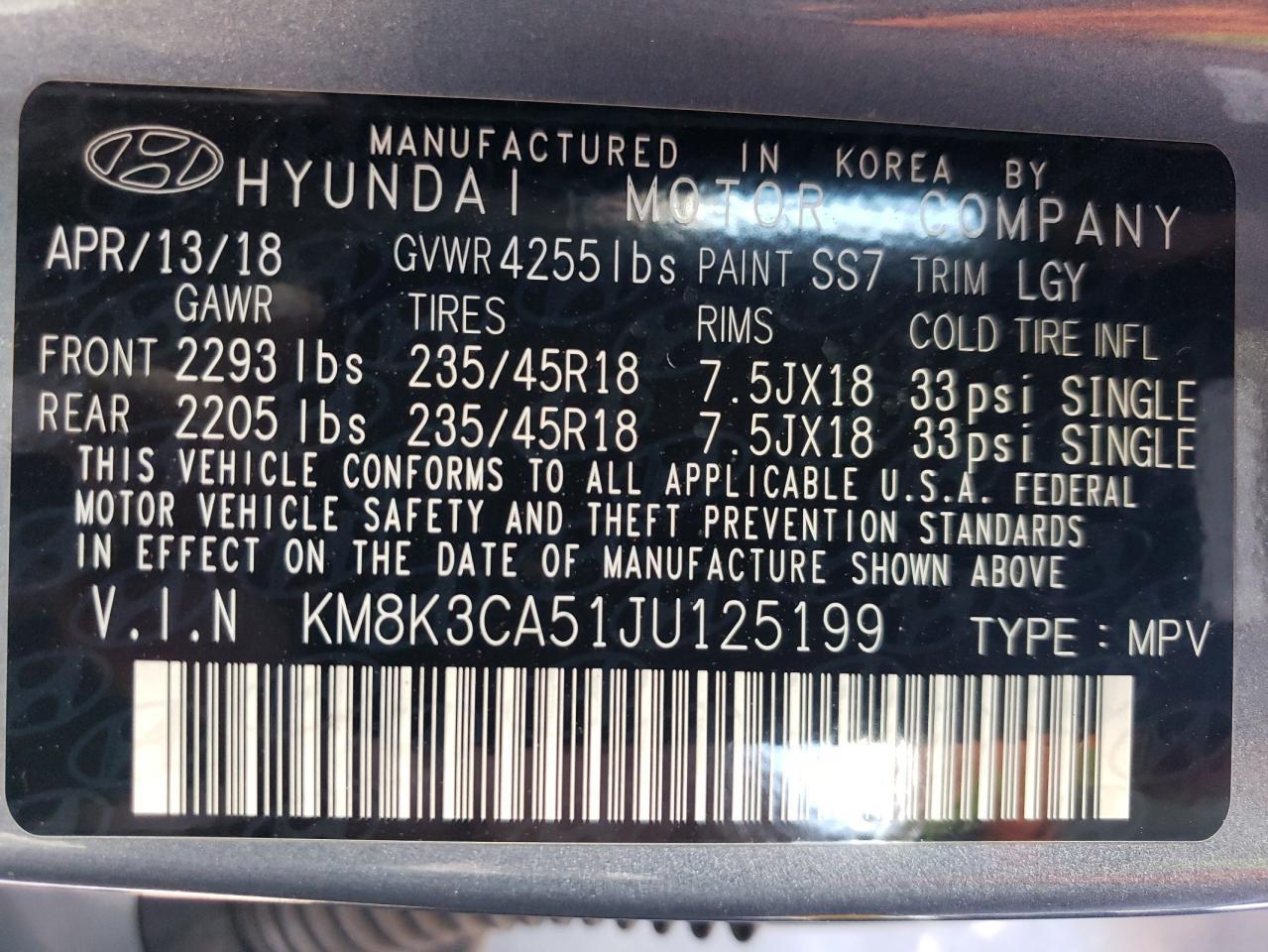 2018 HYUNDAI Kona