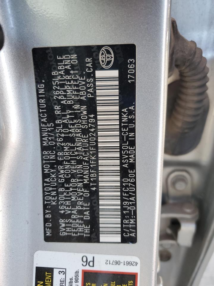 2015 TOYOTA CAMRY