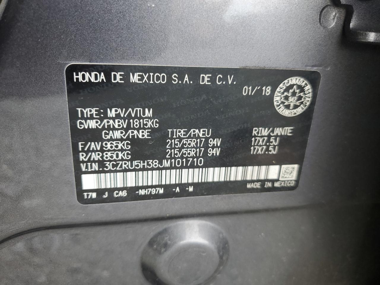 2018 HONDA HR-V
