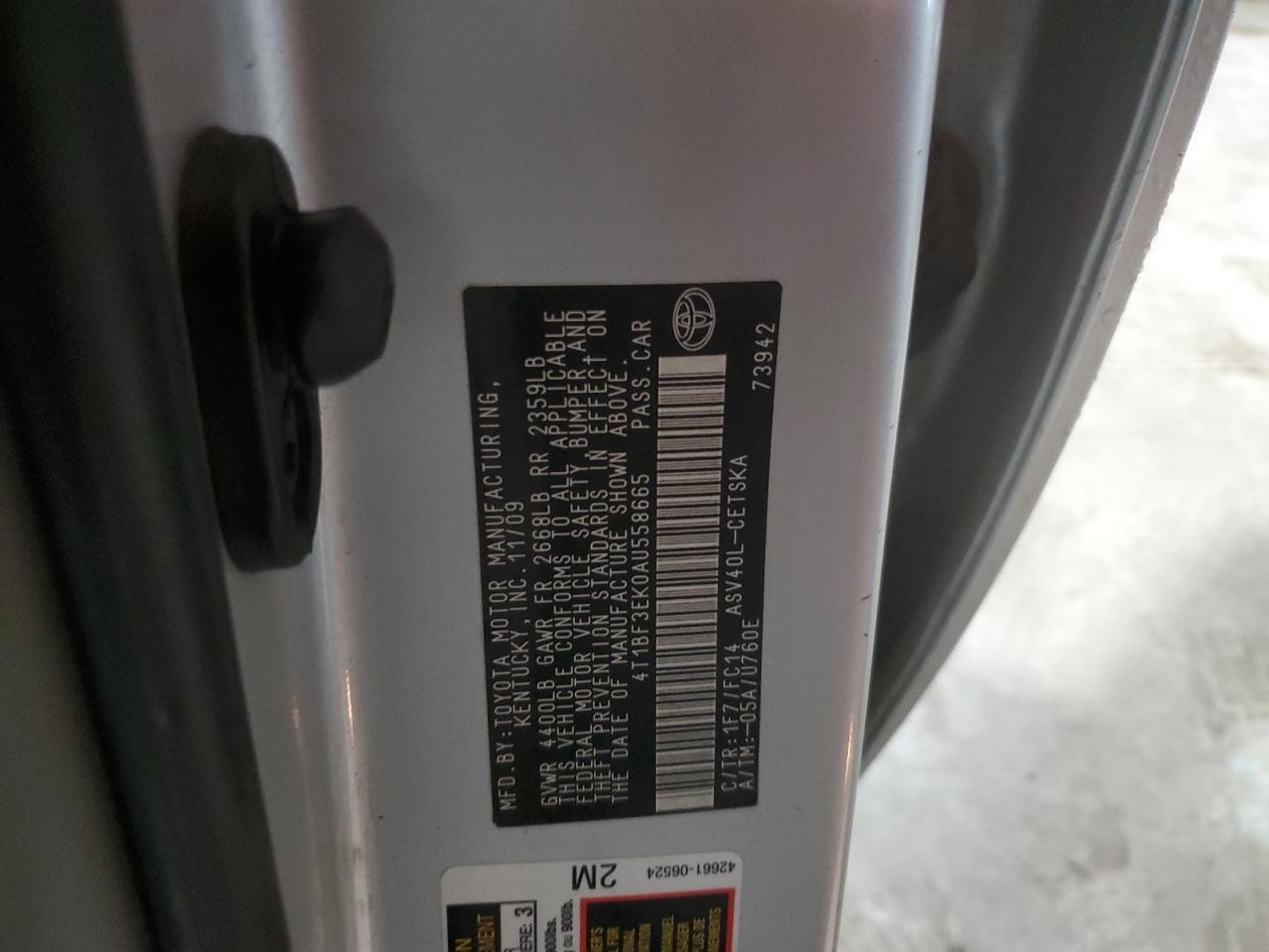 2010 TOYOTA CAMRY