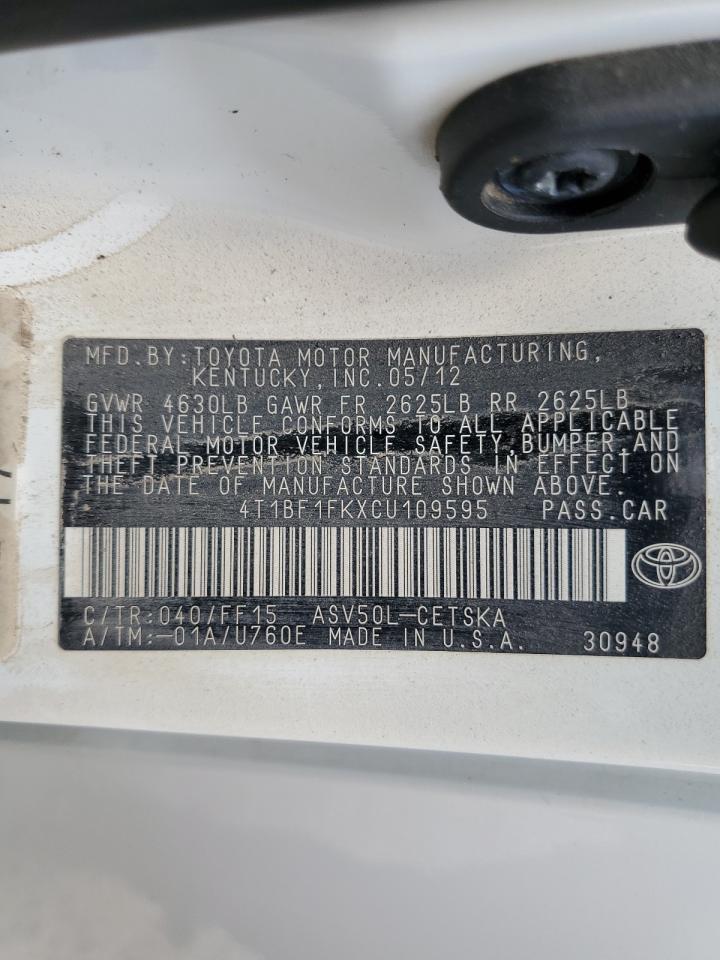 2012 TOYOTA CAMRY