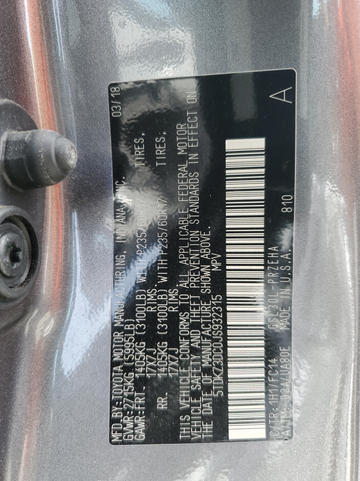 2018 TOYOTA SIENNA