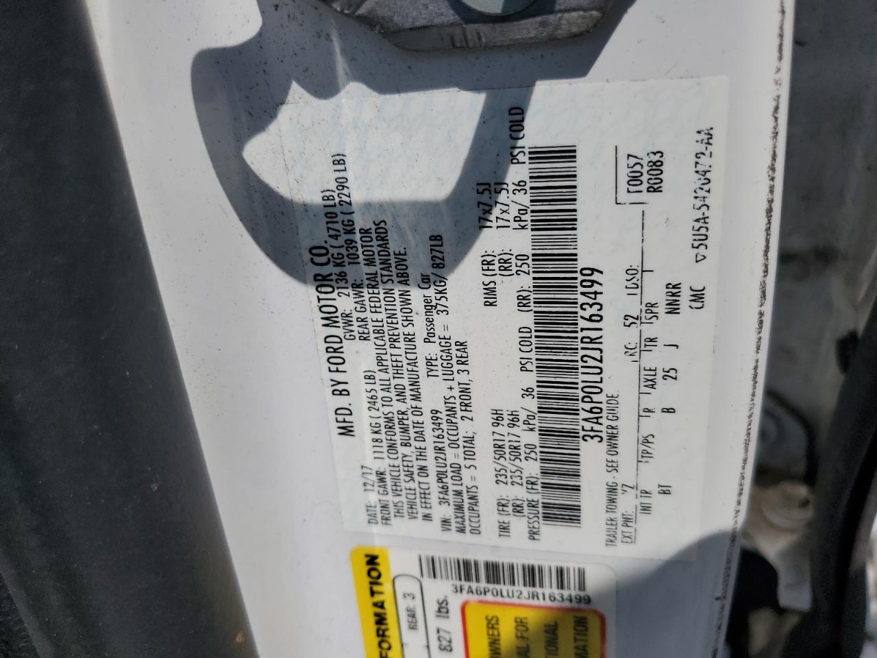 2018 FORD FUSION