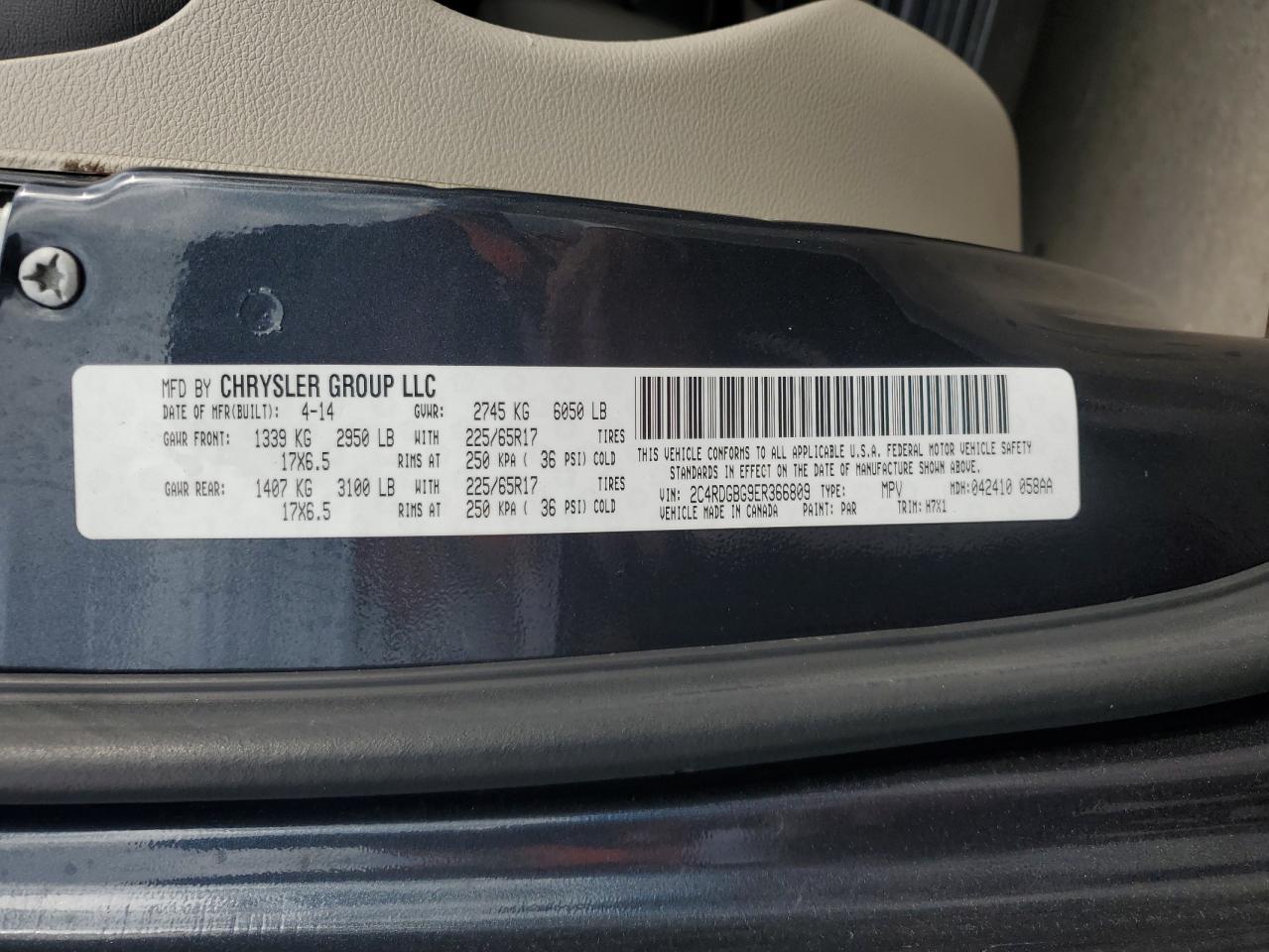 2014 DODGE GRAND CARAVAN