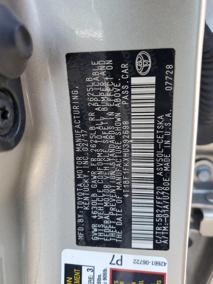 2017 TOYOTA CAMRY