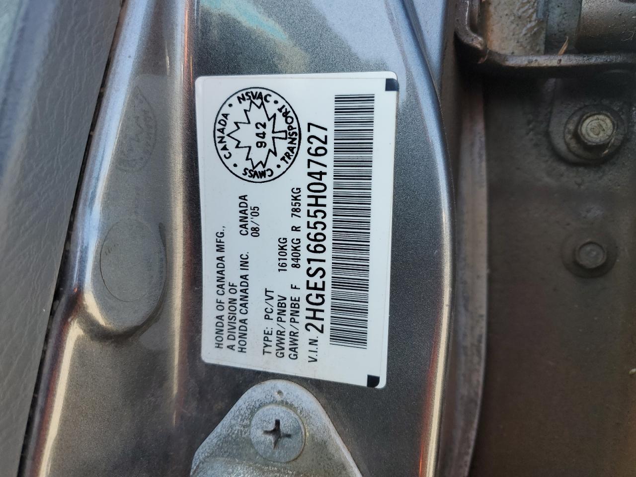 2005 HONDA CIVIC