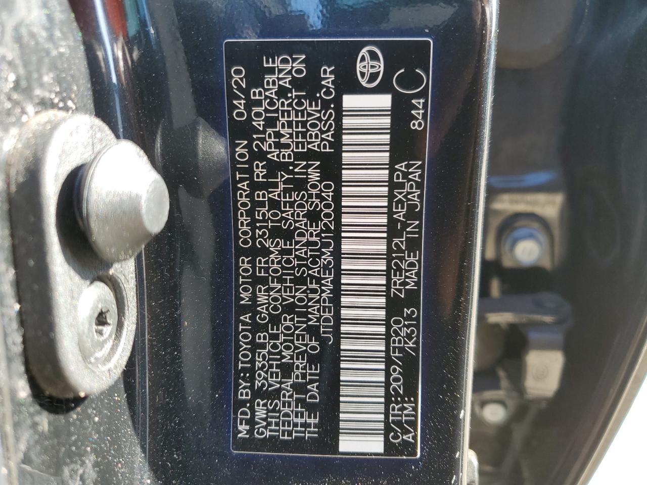 2021 TOYOTA COROLLA