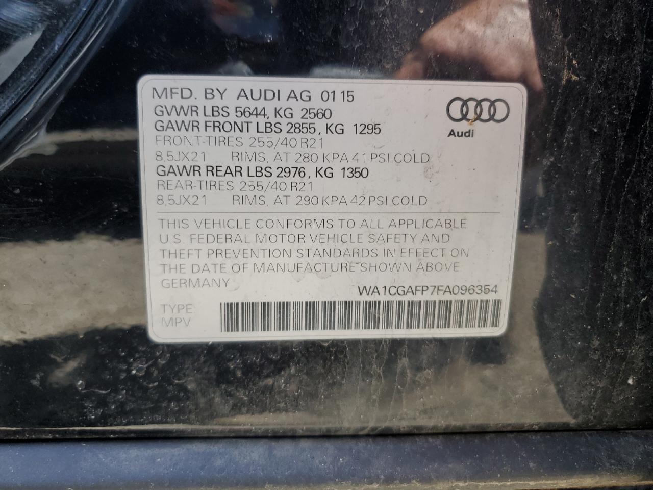 2015 AUDI SQ5