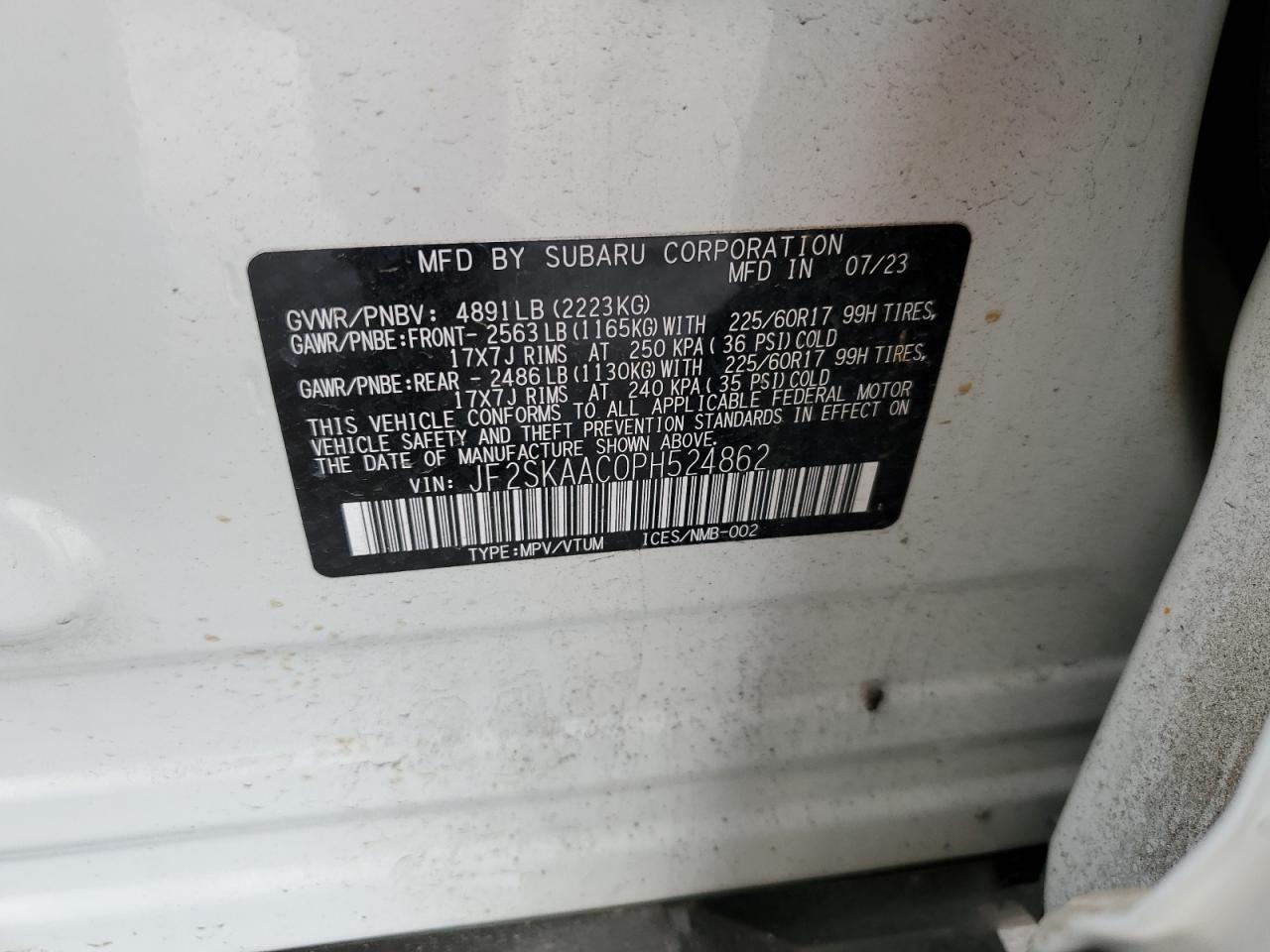 2023 SUBARU FORESTER