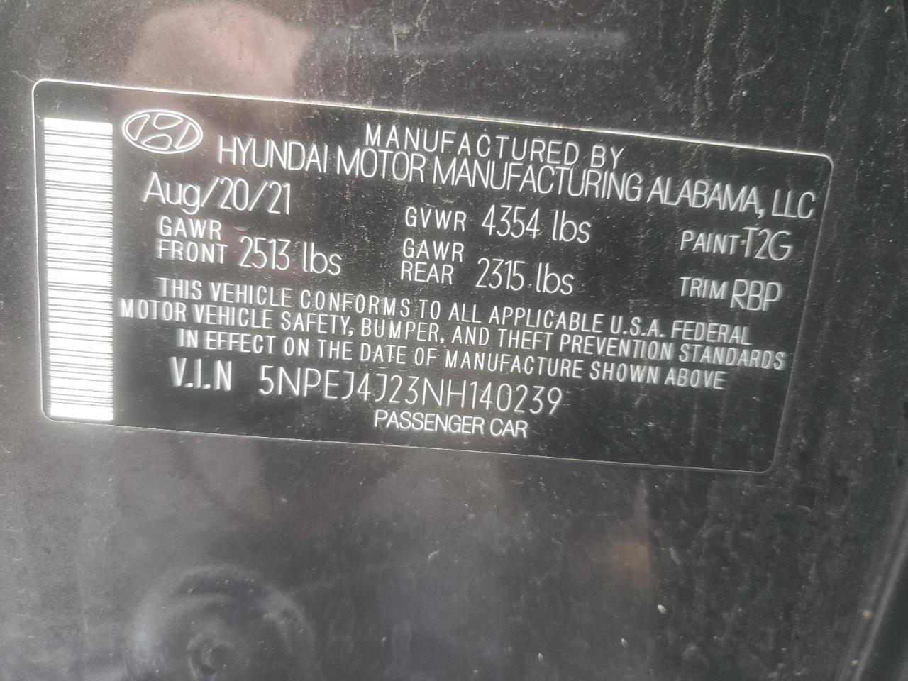 2022 HYUNDAI SONATA
