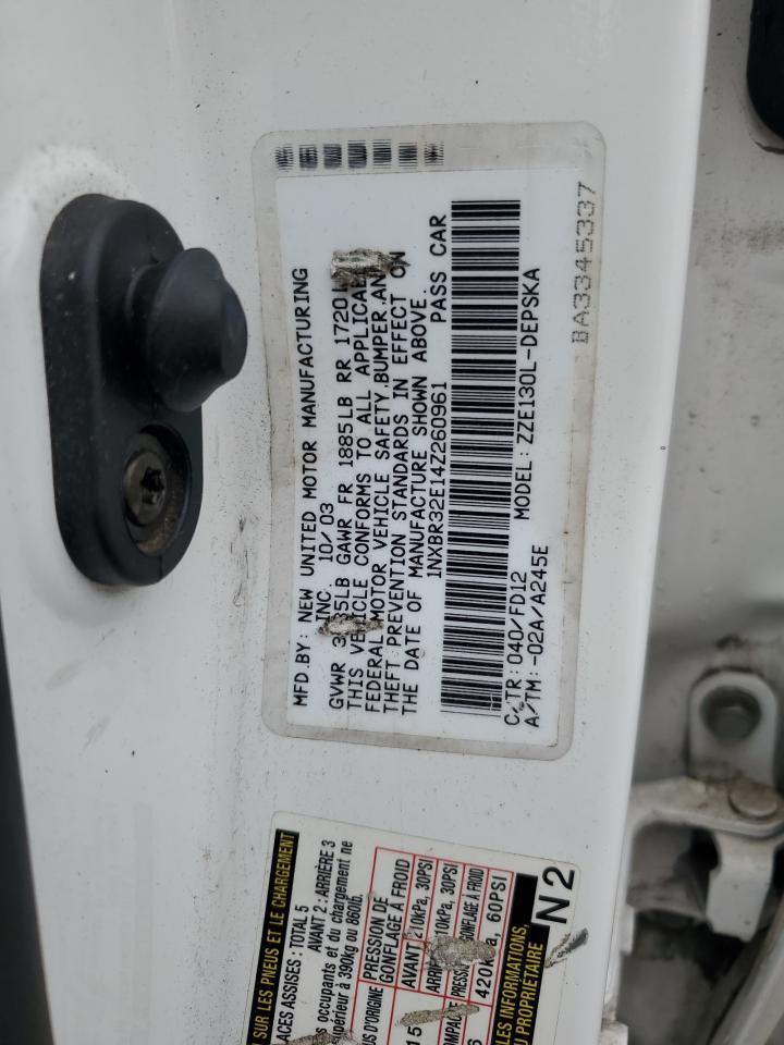 2004 TOYOTA COROLLA