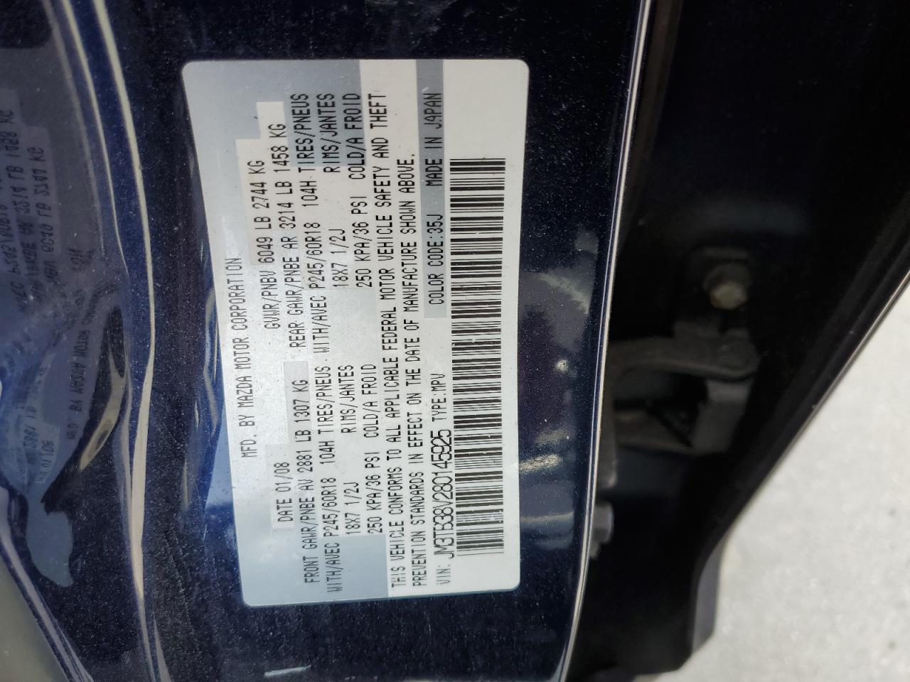2008 MAZDA CX-9