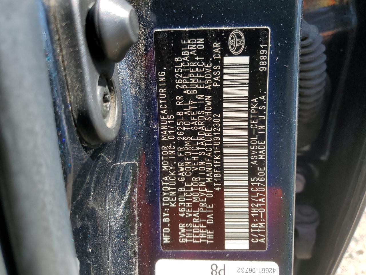 2015 TOYOTA CAMRY