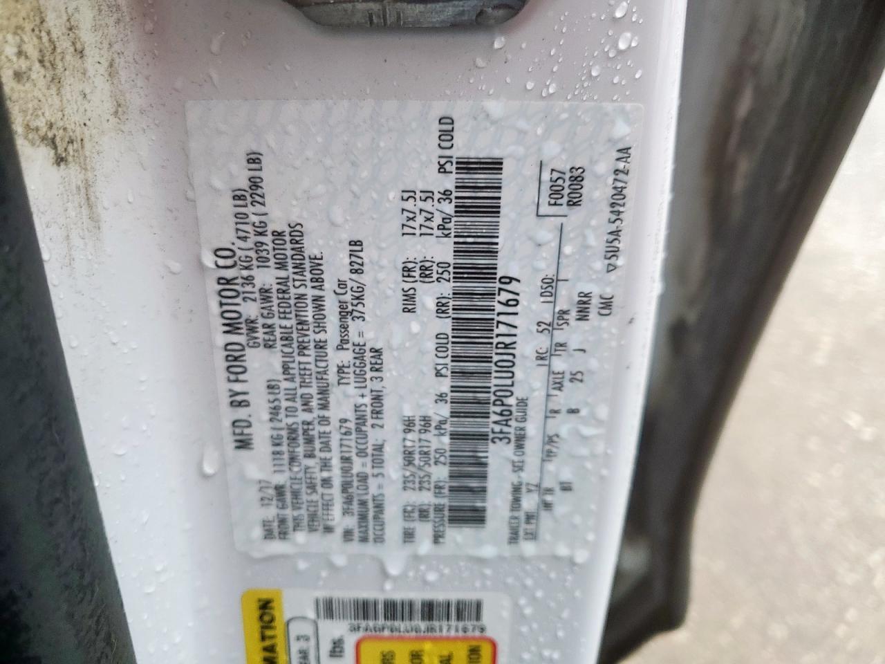 2018 FORD FUSION