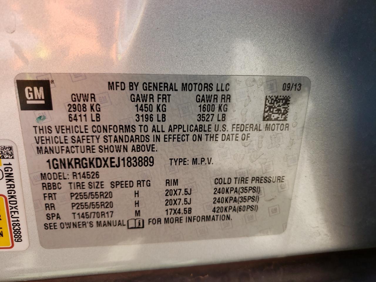 2014 CHEVROLET TRAVERSE