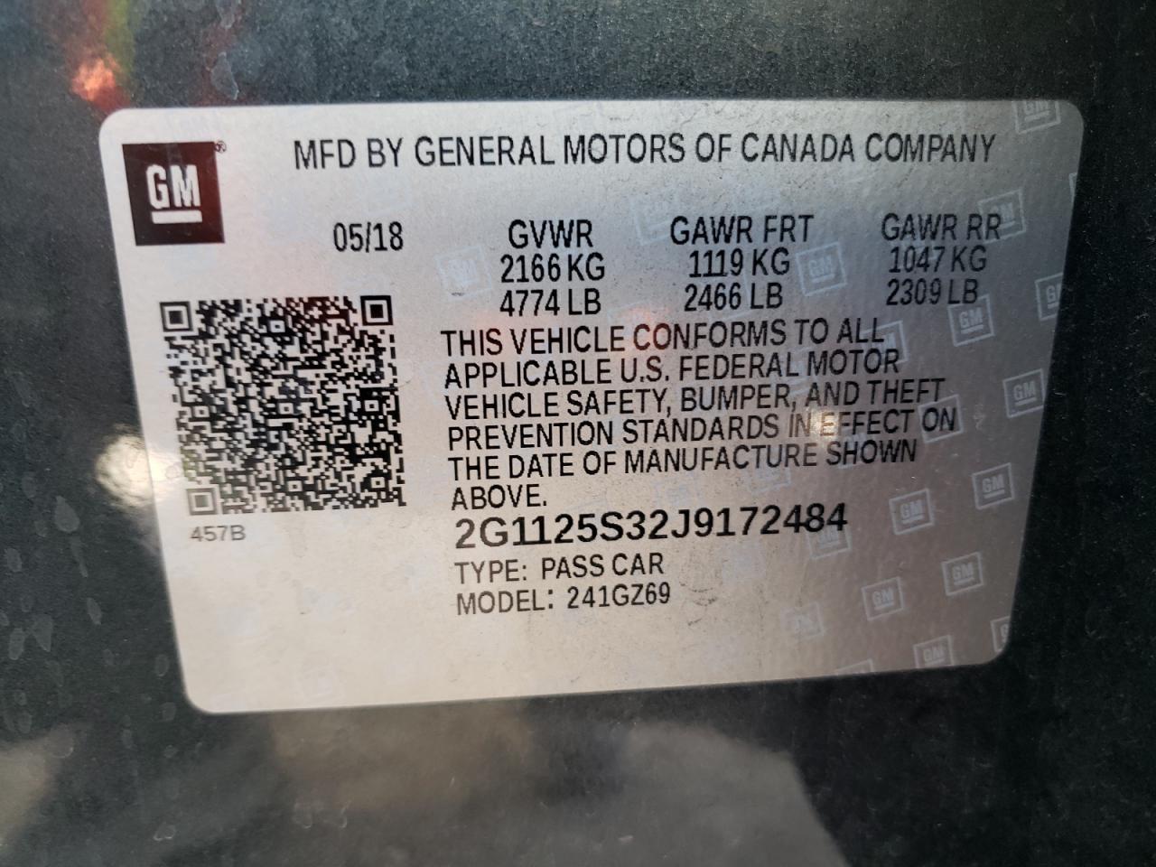 2018 CHEVROLET IMPALA